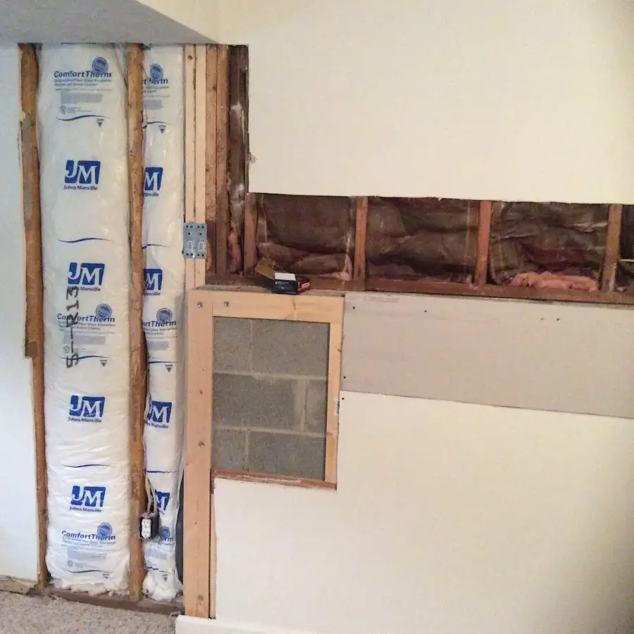 Wall insulation replacement during Contents Cleaning & Restoration in Holly